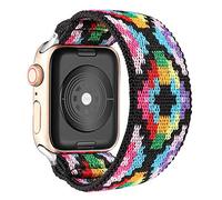 Stretchy Band Compatible with Apple Watch Strap Scrunchies Elastic 38mm/40mm/41mm/42mm/44mm/45mm/49mm Retro Pattern Printed Replacement Wristband for iWatch ultra/8/7/se/6/5/4/3,Bohemia multicolor