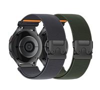 Stretchy Bands for Samsung Galaxy Watch 7 6 5 4 FE Band 40mm 44mm/Watch 6 4 Classic Bands 47mm 43mm 46mm 42mm/5 Pro/Active 2 Men Women,20mm Elastic Fabric Nylon Sport Strap for Garmin Vivoactive 5
