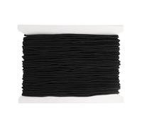 Stretchy Black Bracelet String for Bracelet Making, 1mm x 20m Elastic Thread, Colorful Elastic Cord String for DIY Necklaces Crafts Jewelry Making Pony Beads(Black)