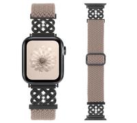 Stretchy Braided Band For Apple Watch Bands 38mm 40mm 41mm 42mm 44mm 45mm 46mm 49mm for Women, Nylon Solo Loop Elastic Soft Lightweight Sport Strap for iWatch Series 10/9/8/7/6/5/4/3/2 SE Ultra (Clay