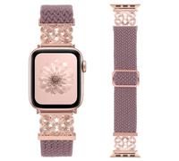 Stretchy Braided Band For Apple Watch Bands 38mm 40mm 41mm 42mm 44mm 45mm 46mm 49mm for Women, Nylon Solo Loop Elastic Soft Lightweight Sport Strap for iWatch Series 10/9/8/7/6/5/4/3/2 SE Ultra (Smoke