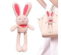 Stretchy Bunny Plush - Improved Construction Quality, 11" Pull Up Rabbit Pendant | Interactive Toy Changing Legs, Ultra Soft Fabric for Kids, Easter Home, Playtime Fun