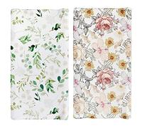 Stretchy Changing Mat Cover - Ultra Soft Changing Mat Table Cloths for Girls and Boys, Pure Cotton, Safe and Cuddly Cradle, Machine Washable, Fits 32" x 16"