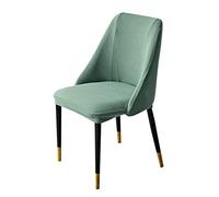 Stretchy Dining Chair Covers 4Pack Modern Removable Washable Slipcovers for Curved Back Accent Chairs Kitchen & Bar Fur Protector Green Color C