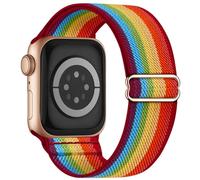 Stretchy Elastic Bands Compatible with Apple Watch Band 46mm 45mm 44mm 42mm 41mm 40mm 38mm 49mm Women Men, Water-Resistant Solo Loop Nylon Sport Straps for iWatch Series 11 10 9 8 7 6 5 4 3 SE Ultra