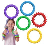 Stretchy Fidget Strings - 5X Silicone Educational Wristband, Quiet Calm Down Sensory Toy, Classroom Stress Relief Fidget Tool, Portable Sensory Toys For School Classroom Prizes Box Activities