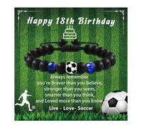 Stretchy Football Fan Colored Glass Beads Elastic Rope Comfortable Design Sports Theme Jewelry Accessory Soccer Wristlet