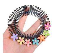Stretchy Full Circles Comb Circular Hair Comb Stretchy Headband Holder for Women Girls Hair Clips Headband