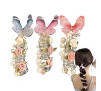 Stretchy Hair Bands - Soft Spiral Ties, Colorful Ponytail Holders | No Damage Hairs Accessories, Stretchy Ponytail Holders for Teens Girls School Hairdos, Sports Style Tool for Daily Hair Man