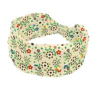 Stretchy Headbands for Women, Absorbed Sweat Sport Yoga Workout Headband, Growing Flower Pattern Soft Wide Hairband, Twist Knotted Hairwrap