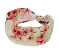 Stretchy Headbands for Women, Absorbed Sweat Sport Yoga Workout Headband, Pink Beautiful Blossom Flower Cherry Soft Wide Hairband, Twist Knotted Hairwrap