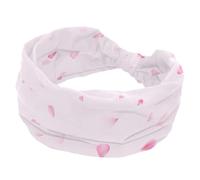Stretchy Headbands for Women, Absorbed Sweat Sport Yoga Workout Headband, Pink Cherry Blossom Petals Pattern Soft Wide Hairband, Twist Knotted Hairwrap