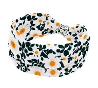 Stretchy Headbands for Women Sport Turban Headband Little Flower Pattern Soft Twist Knotted Hairwrap Hairband for Yoga Workout Daily