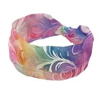 Stretchy Headbands for Women, Sport Turban Headband, Soft Twist Knotted Hairwrap, Enigmatic Purple Swirls Texture Sweat Hairband for Yoga Workout Daily