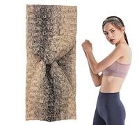 Stretchy Headbands for Women - Wide Knotted Headbands Twist Hair Bands - Soft Women Headband Tie Dye Non Slip Hair Accessories for Running & Yoga