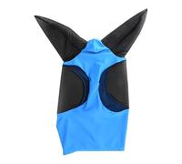 Stretchy Knitted Mesh Mask Breathable Non Mosquito Ear Protection Fly Bonnet Net for Horse Riding for Horse(Blue)