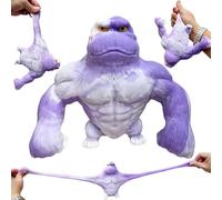 Stretchy Monkey Toys, Stress Relief Gorilla Toy,Stretch Gorilla Toy,Decompress Gorilla Toy for Kids and Adults, Anti-stress Orangutan Animals Toys for Party Favors -Purple