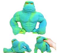 Stretchy Monkey Toys, Stress Relief Gorilla Toy,Stretch Gorilla Toy,Decompress Gorilla Toy for Kids and Adults, Anti-stress Orangutan Animals Toys for Party Favors (Blue)