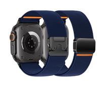 Stretchy Nylon Strap for Apple Watch Ultra 3 2 1 Strap 49mm 46mm 45mm 44mm 42mm 41mm 40mm 38mm for Men,Parachute+Magnetic Buckle Elastic Nylon Sport Band for iWatch Series 11 10 9 8 7 6 5 4 3 SE/2