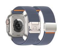 Stretchy Nylon Strap for Apple Watch Ultra 3 2 1 Strap 49mm 46mm 45mm 44mm 42mm 41mm 40mm 38mm for Men,Parachute+Magnetic Buckle Elastic Nylon Sport Band for iWatch Series 11 10 9 8 7 6 5 4 3 SE/2