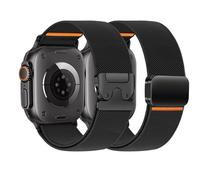 Stretchy Nylon Strap for Apple Watch Ultra 3 2 1 Strap 49mm 46mm 45mm 44mm 42mm 41mm 40mm 38mm for Men,Parachute+Magnetic Buckle Elastic Nylon Sport Band for iWatch Series 11 10 9 8 7 6 5 4 3 SE/2