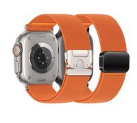 Stretchy Nylon Strap for Apple Watch Ultra 3 2 1 Strap 49mm 46mm 45mm 44mm 42mm 41mm 40mm 38mm for Men,Parachute+Magnetic Buckle Elastic Nylon Sport Band for iWatch Series 11 10 9 8 7 6 5 4 3 SE/2