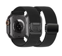 Stretchy Nylon Strap for Apple Watch Ultra 3 2 1 Strap 49mm 46mm 45mm 44mm 42mm 41mm 40mm 38mm for Men,Parachute+Magnetic Buckle Elastic Nylon Sport Band for iWatch Series 11 10 9 8 7 6 5 4 3 SE/2