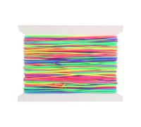 Stretchy Rainbow Bracelet String for Bracelet Making, 1mm x 20m Elastic Thread, Colorful Elastic Cord String for DIY Necklaces Crafts Jewelry Making Pony Beads(Colorful)