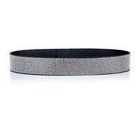 Stretchy Rhinestone Belt Elastic Crystal Waist Belt PU Leather Belt Shiny Bling Belt Elastic Wide Waistband for Women Girls Dress (Black)