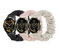 Stretchy Scrunchie Bands Compatible with Garmin Venu 3S/Venu 2S, 18mm Nylon Sport Elastic Band for Vivoactive 4S/Vivomove 3S/Forerunner 255S/Forerunner 265S for Women Men（3 Pack ）