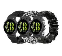 Stretchy Scrunchie Bands Compatible with Garmin Vivoactive 5/6, 20mm Nylon Sport Elastic Band for Venu/Sq/Sq 2/2 Plus/Vivoactive 3/Forerunner 165/55/245 Music for Women Men（3 Pack ）