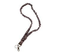 Stretchy Scrunchie Lanyard, Retractable Scrunchy Lanyard Neck Keychain with Clip Ideal Decorations and Accessories for Hanging ID Badges and Keys for Women Teacher Nurse(Grey)