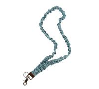 Stretchy Scrunchie Lanyard, Retractable Scrunchy Lanyard Neck Keychain with Clip Ideal Decorations and Accessories for Hanging ID Badges and Keys for Women Teacher Nurse(Green)