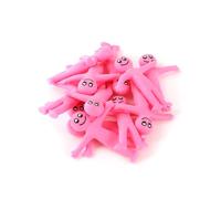 STRETCHY SMILEY MEN - 12 PACK - Smile Men Toys Novelty Stretchy Smiley Face People Stress Relief Fidget Toys for Kids and Adults (Pink)