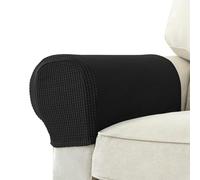 Stretchy Sofa Armrest Protectors Set of 2/4/6/8 PCS, Non-Slip Couch Arm Caps, Universal Fit Armchair Slipcovers, Durable Chair Protectors (Camel)