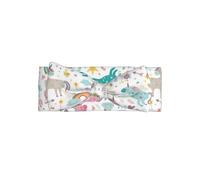 Stretchy Soft Unicorns Pink Print Bows Headband â€“ Cute, Delicate, Hair Accessories for Infant â€“ Full Moon Gift