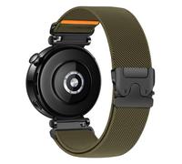 Stretchy Sport Nylon Fabric Bands for Garmin Venu 3S 2S/Vivoactive 4S/Vivomove 3S/Forerunner 255S 265S Band Women, 18mm Parachute Buckle Stretchy Watch Bands for Huawei Watch Gt 5/4 41mm