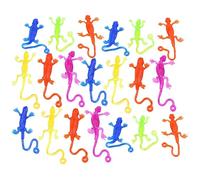 Stretchy Sticky Lizard: 20 Pack Fidget Toys Set, Easter Baskets, Colorful Window Trackers, Funny Sticky Lizard Gecko Dolls, and Cump Supplies