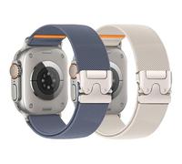 Stretchy Straps for Apple Watch Ultra/3/2 Strap 49mm 46mm 45mm 44mm 42mm 41mm 40mm 38mm Men Women,Elastic Wide Nylon Fabric & Braided Band for iWatch Strap Series 11 10 9 8 7 6 5 4 3 SE 3/2nd 44 40 mm