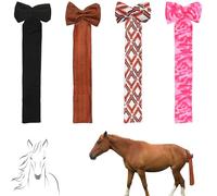 Stretchy Tail Bag Breathable Horse Tail Guard Slip on Design Protect Horse Tail 2 Strand Closure Straps Keep Tail Clean & Protected 22" L Length Makes Grooming (Floral)