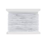 Stretchy White Bracelet String for Bracelet Making, 1mm x 20m Elastic Thread, Colorful Elastic Cord String for DIY Necklaces Crafts Jewelry Making Pony Beads(White)