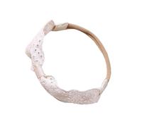 Stretchy White Lace Infant Headwear Feature Handmade Embroidery Gentle on Sensitive Scalp for Newborns to 2 Year White Lace Baby Headband