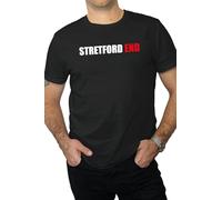 Stretford End Manchester United T-Shirt, White, Football Fan Design, Small to 4XL (UK, Alpha, XXL, Regular, Regular, Black)