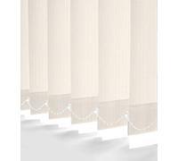 STRETTON IVORY MADE TO MEASURE VERTICAL BLIND REPLACEMENT SLATS 89mm (3.5") WIDE FREE WEIGHTS & CHAIN INCLUDED