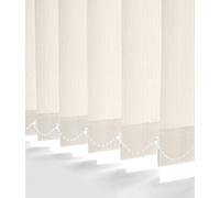 STRETTON IVORY MADE TO MEASURE VERTICAL BLIND REPLACEMENT SLATS Polyester 89mm (3.5") WIDE FREE WEIGHTS & CHAIN INCLUDED