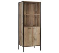 Stretton Storage Bookcase With 2 Doors - Rustic Oak, Brown
