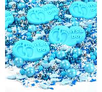 Streusel Baby Boy White and Blue 180g Cake Decoration for Birthday Christening Party Muffin Cupcake Cake Pops