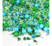 Streusel Dino Park Mix 90g by STREUSEL GLÜCK cake decoration dinosaurs white green blue colorful sprinkles sugar litter perfect for kids birthday birthday boy cupcakes muffins cake pops
