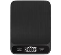 Strex Digital Kitchen Scale 1g to 10kg Tare Function 6 Units LCD Batteries Black