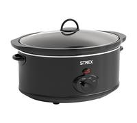 Strex Slow Cooker 3.5L - Removable Ceramic Pot - 3 Heat Settings - 200W - Black